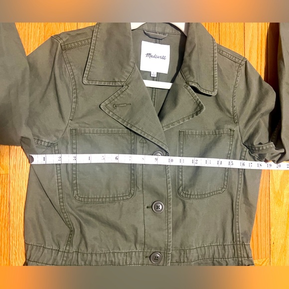 Madewell button down army green field utility jacket coat women’s S - Picture 13 of 13